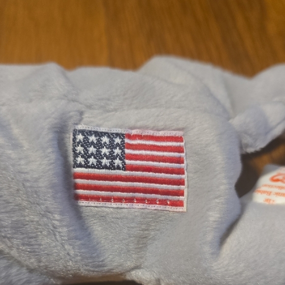 BOGO Ty Gray Elephant Plush with Flag Patch - Picture 4 of 7